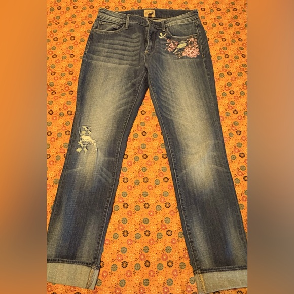 DRIFTWOOD Embroidered Blue Jeans - Picture 1 of 5